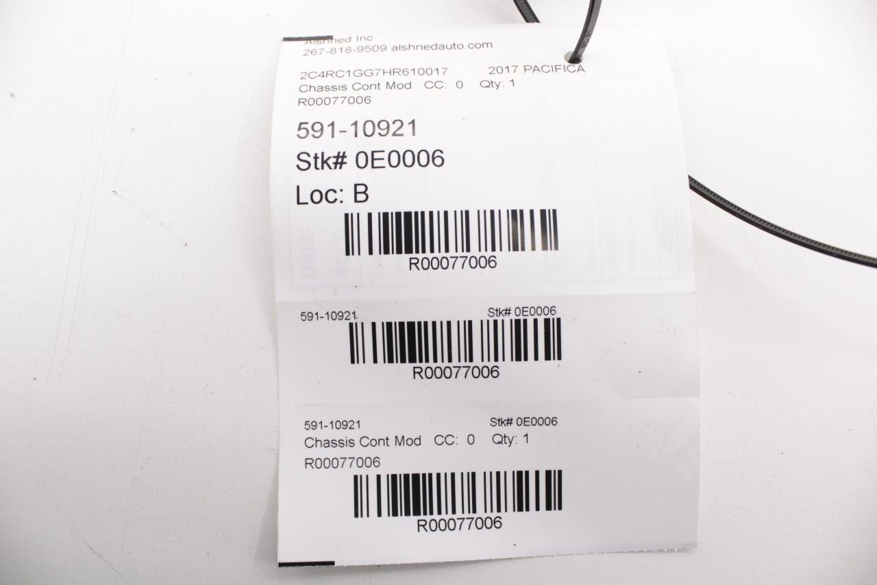 17-2020 Chrysler Pacifica Limited Rear Right Door Control Module 68225096AF OEM - Alshned Auto Parts