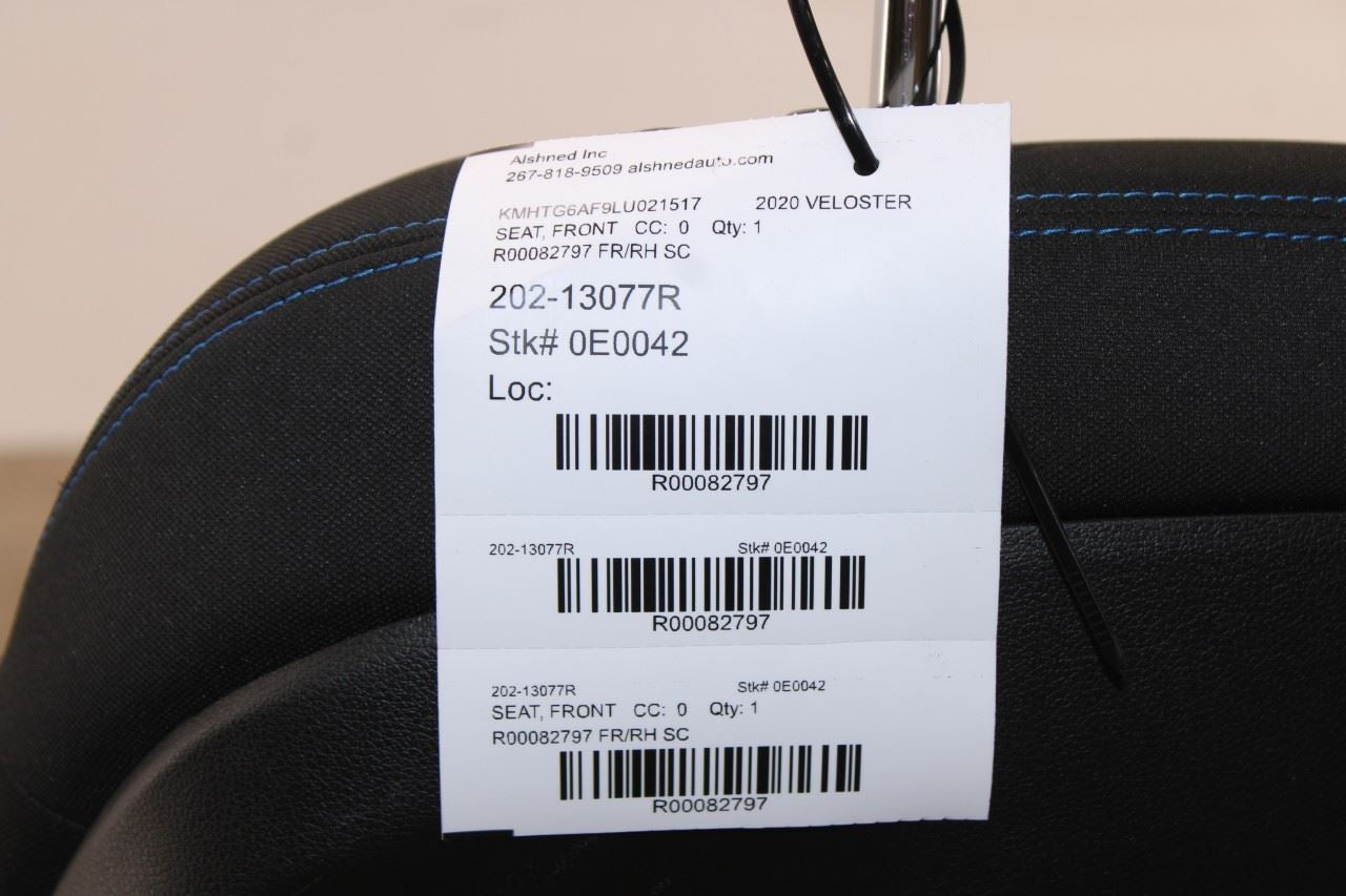 2019-21 Hyundai Veloster 2.0L FWD Front Passenger Right Side Seat Full Complete - Alshned Auto Parts