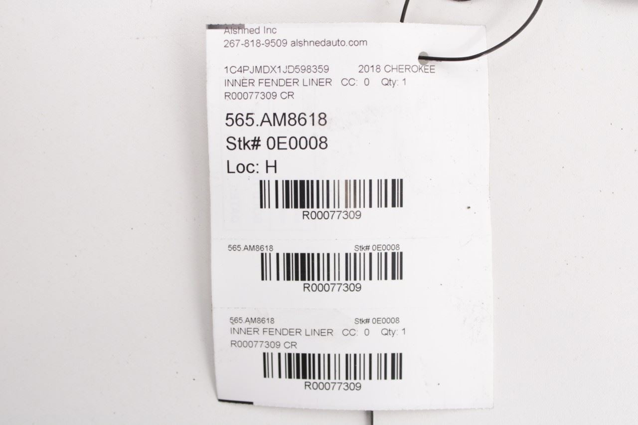 2014-2018 Jeep Cherokee Limited Front Left Wheelhouse Liner Splash Shield *ReaD* - Alshned Auto Parts