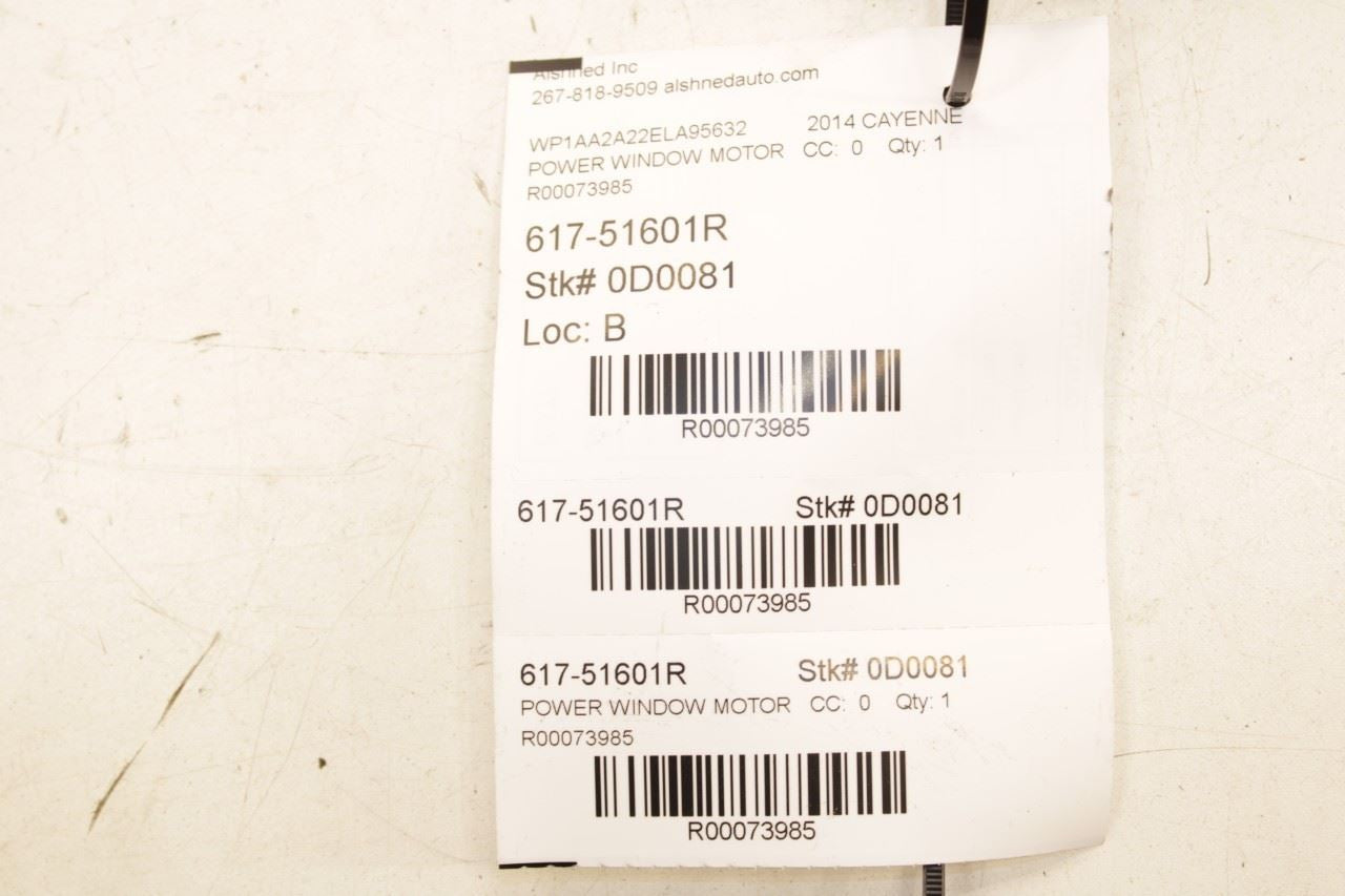 11-2018 Porsche Cayenne Platinum Front Right Door Power Window Motor 8K0959802B - Alshned Auto Parts