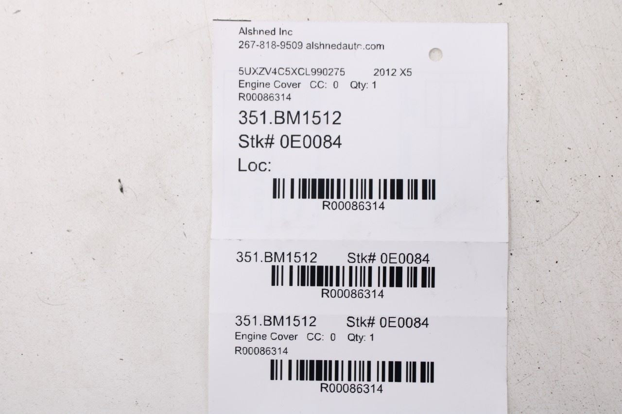 2011-2018 BMW X5 Xdrive35I 3.0L Engine Appearance Motor Cover 11127607447 OEM - Alshned Auto Parts