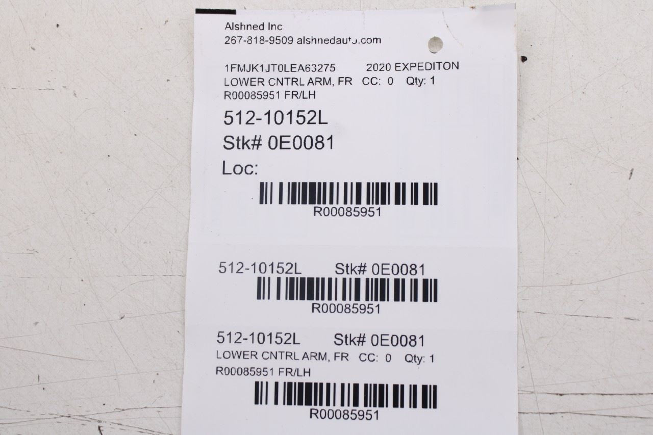 2018-2020 Ford Expedition Max XLT 4x4 Front Left Lower Control Arm JL1Z-3079-B13