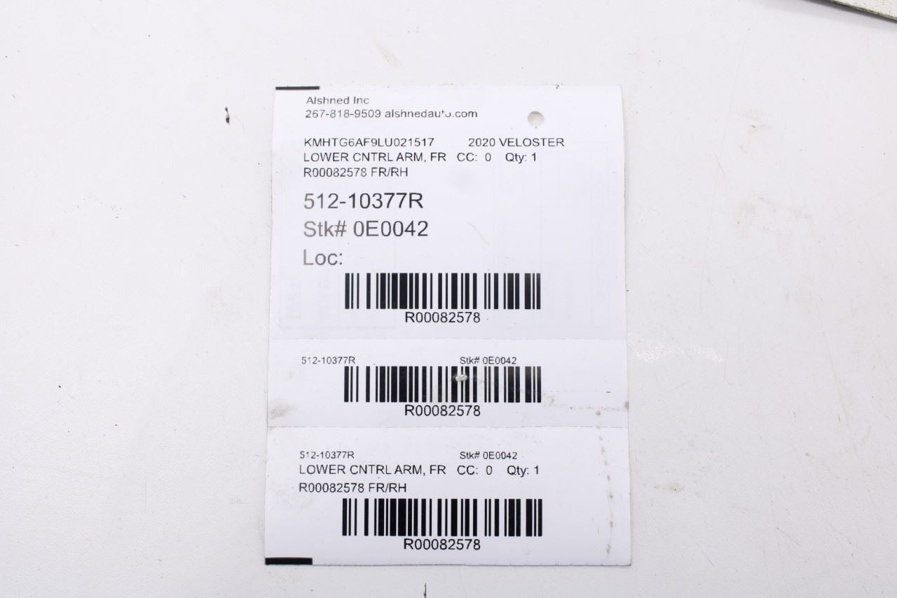 2019-2021 Hyundai Veloster FWD Front Right Lower Control Arm 54501-J3AA0 OEM10