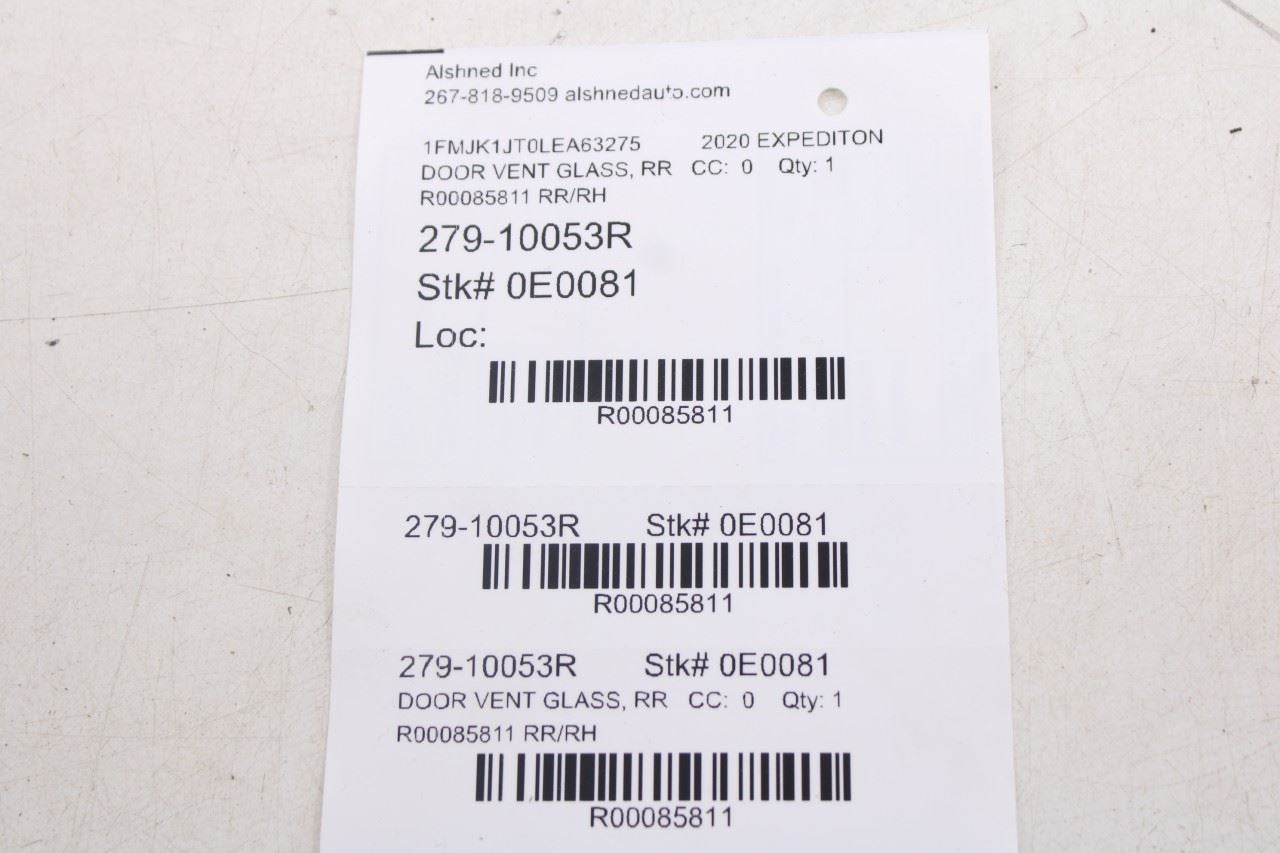 2020-26 Ford Expedition Max XLT Rear Right Door Window Vent Glass JL1Z-7825766-C10