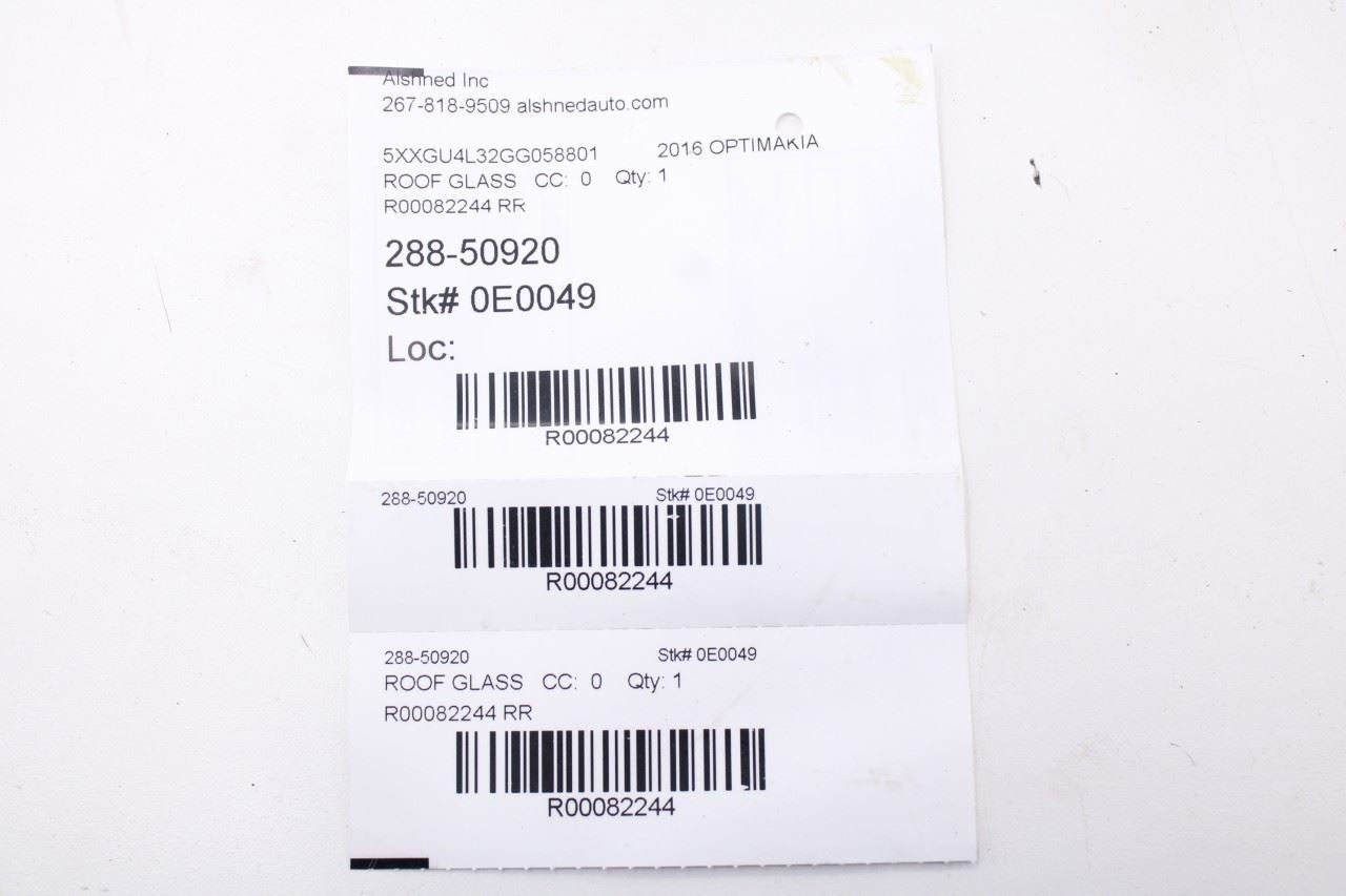 2016-2020 Kia Optima EX Rear Panoramic Roof Glass 81616-D4010 OEM9