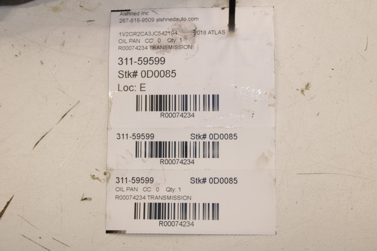 2018-2023 Volkswagen Atlas S 3.6L Auto Transmission Oil Sump Pan 09P321361 *ReaD - Alshned Auto Parts