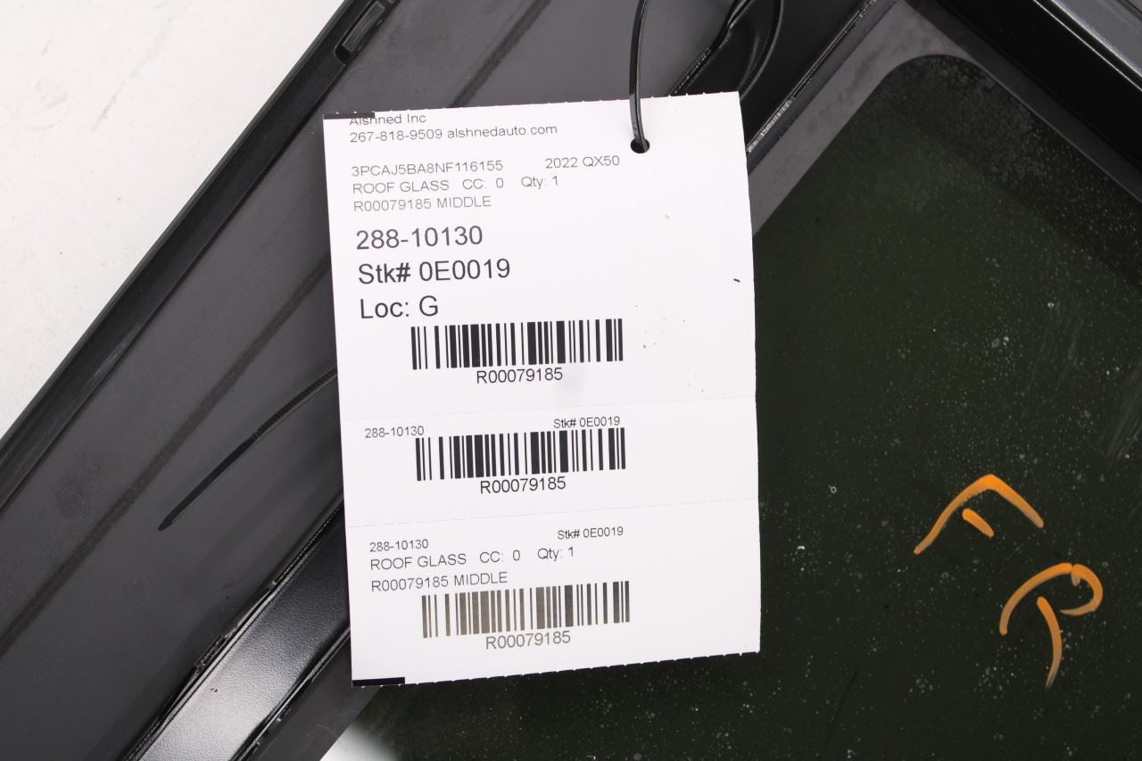 2019-2025 Infiniti QX50 LUXE Roof Sunroof Center Middle Window Glass 91210-5NA0A - Alshned Auto Parts