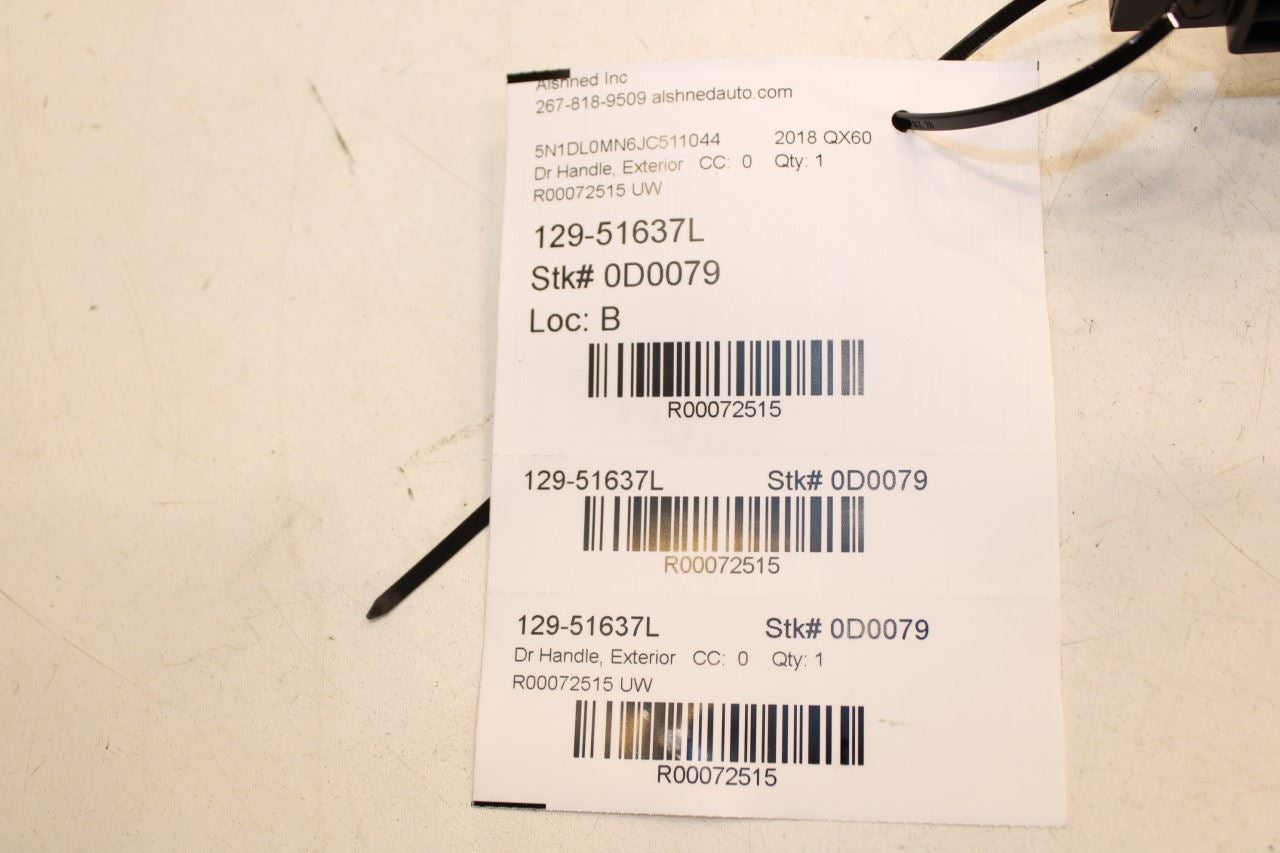 2014-2020 Infiniti QX60 3.5L FWD Front Door Driver Left Side Exterior Handle - Alshned Auto Parts