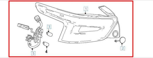 2024-2025 Chevrolet Trax Rear Right Passenger Side Tail Light Lamp 42865505 OEM - Alshned Auto Parts