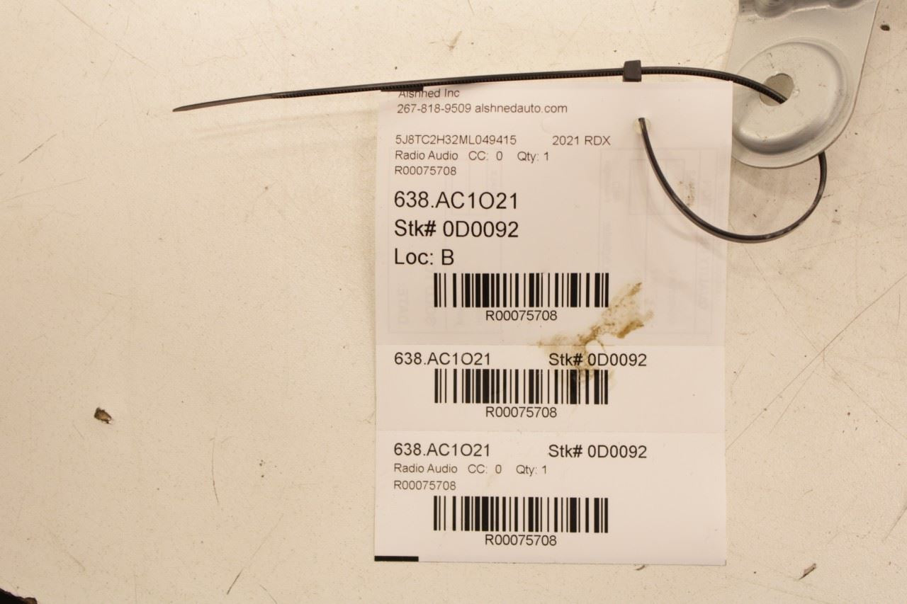 2021 Acura RDX SH-AWD Panasonic SiriusXm Satellite Radio Tuner 39800-TJB-A31 OEM - Alshned Auto Parts