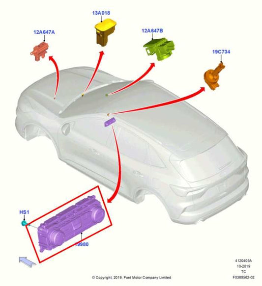 2020-2021 Ford Escape SEL AC Heater Temperature Climate Control LJ6T-18C612-RB - Alshned Auto Parts