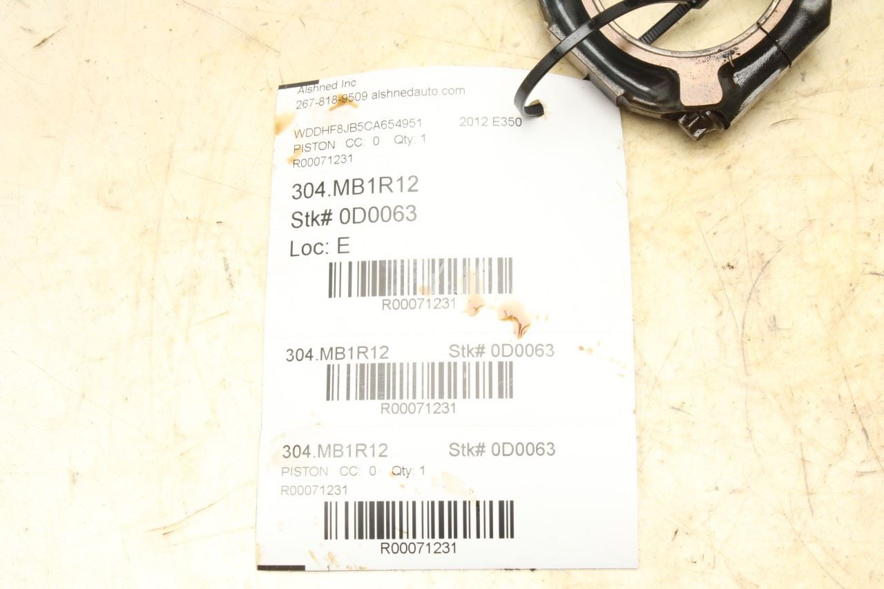 12-16 Mercedes-Benz E350 Sport 4Matic 3.5L Engine Piston RH 3 w/ Connecting Rod - Alshned Auto Parts