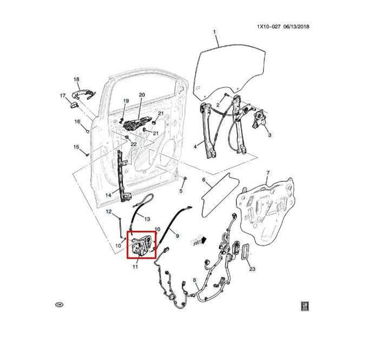 2018-2024 Chevrolet Equinox LT Front Left Door Lock Latch Actuator 13546475 OEM - Alshned Auto Parts