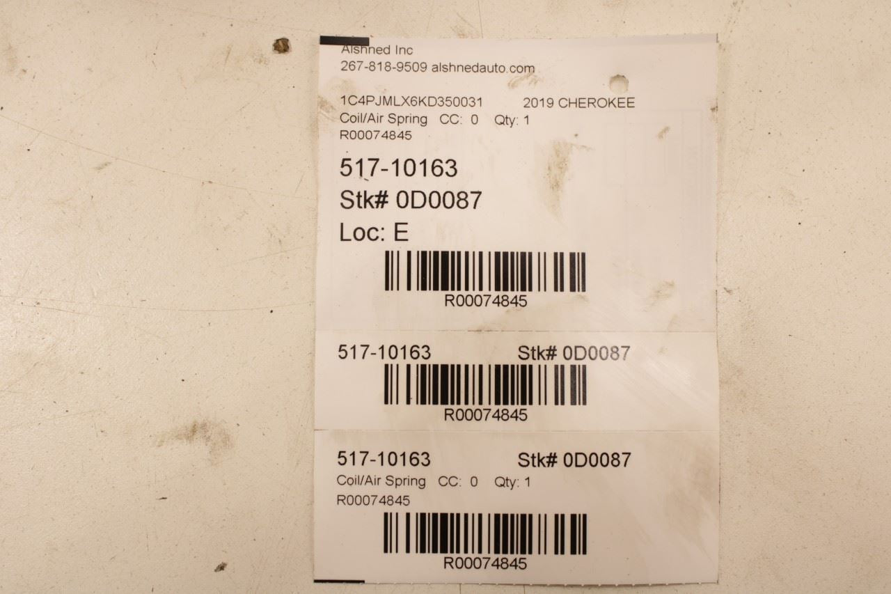 19-22 Jeep Cherokee Latitude 3.2L 4x4 Rear Right and Left Side Coil Spring Pair - Alshned Auto Parts