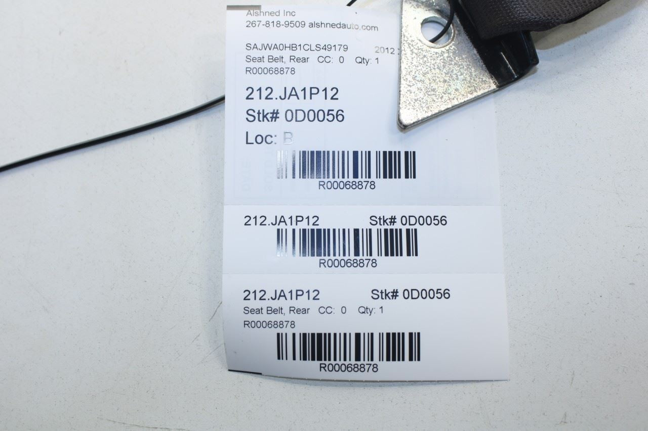 10-12 Jaguar XF Portfolio 5.0L Rear Driver Left Side 2nd Row Seat Belt Retractor - Alshned Auto Parts
