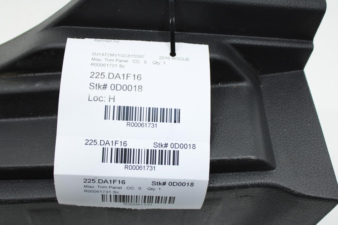 2014-2020 Nissan Rogue SV Rear Trunk Luggage Trim Scuff Plate 84992-4BA0A OEM - Alshned Auto Parts
