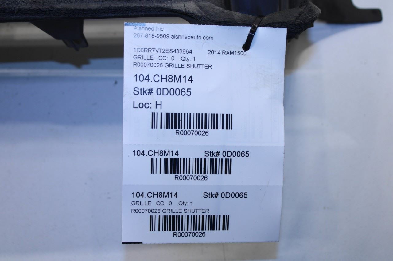 13-18 Ram 1500 Crew Cab Laramie Front Radiator Active Shutter Grille 68104712AC - Alshned Auto Parts