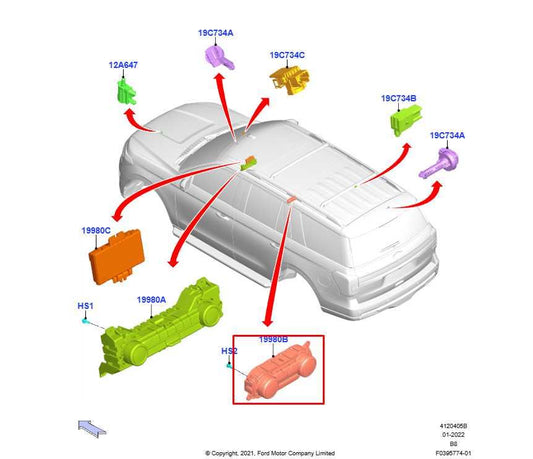 2022-2024 Ford Expedition MAX XLT Rear AC Heater Temperature Climate Control - Alshned Auto Parts
