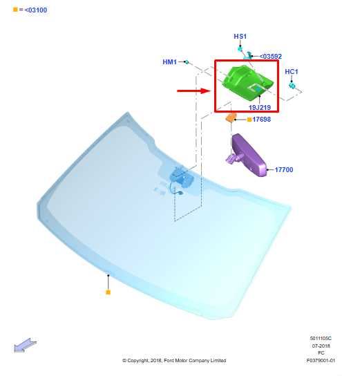 19-20 Ford F150 XL Super Cab Front Windshield Rear View Mirror Trim Cover Panel - Alshned Auto Parts