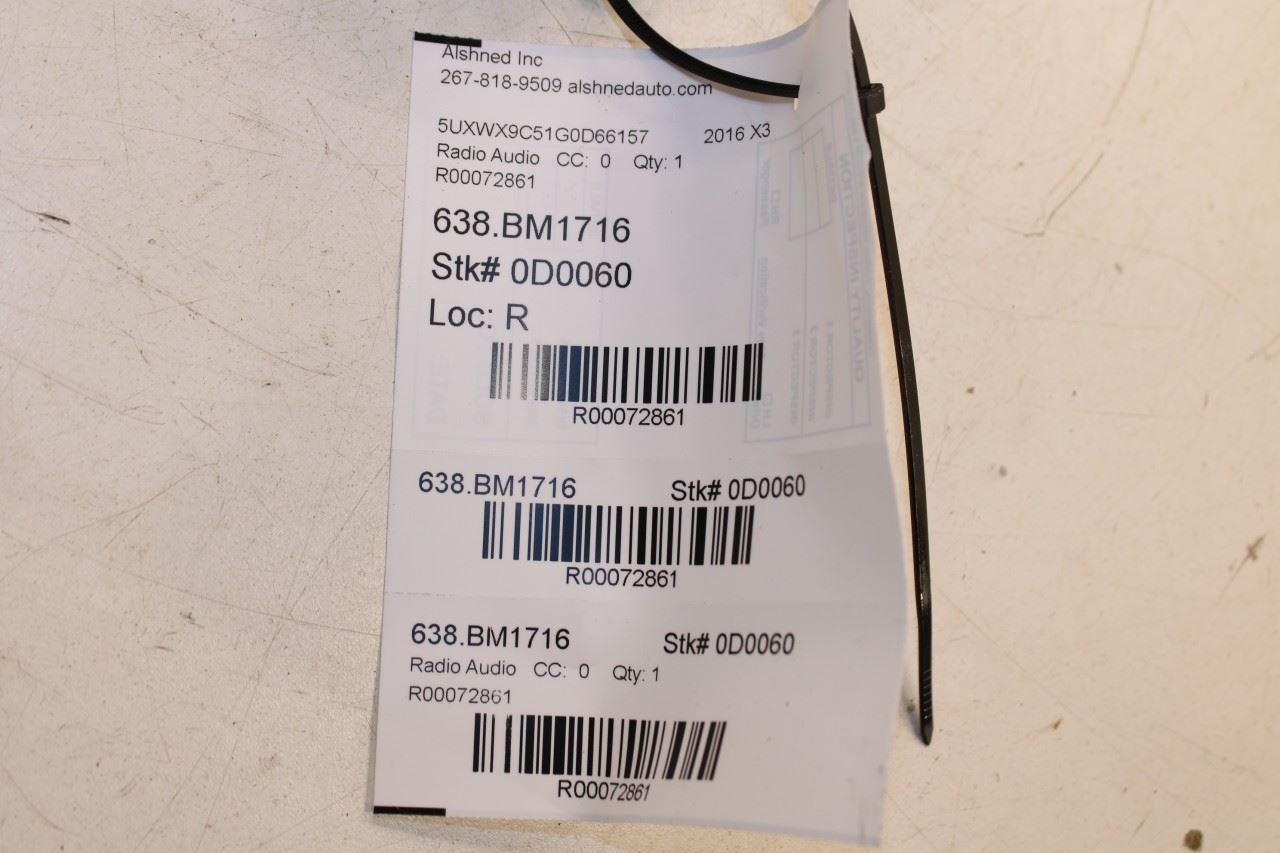 2011-2017 BMW X3 xDrive28i Harman Audio Radio Receiver 65129387568 OEM - Alshned Auto Parts