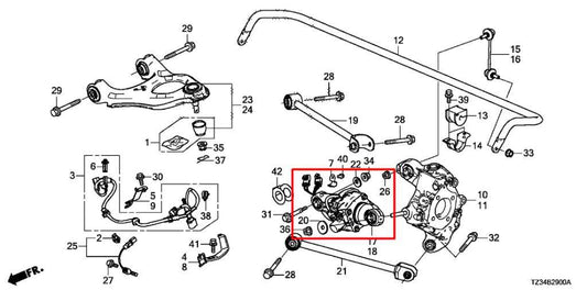 2015-20 Acura TLX Tech 3.5L FWD Rear Left Side P-AWS Lower Control Arm Actuator - Alshned Auto Parts