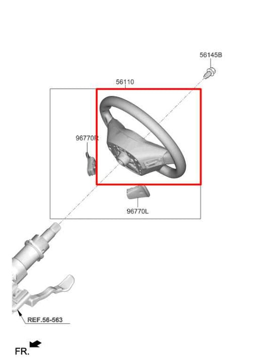 19-21 Kia Forte LXS 2.0L FWD Steering Wheel w/ Control Buttons 56100M7260B2C OEM - Alshned Auto Parts