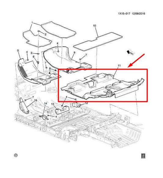 18-24 GMC Terrain Denali Rear Floor Interior Carpet Cover Liner Mat 84298010 OEM - Alshned Auto Parts