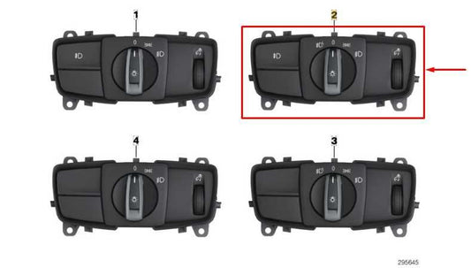 15-2016 BMW 435I Gran Coupe Dash LH Headlight Control Switch w/ Trim 61319393941 - Alshned Auto Parts