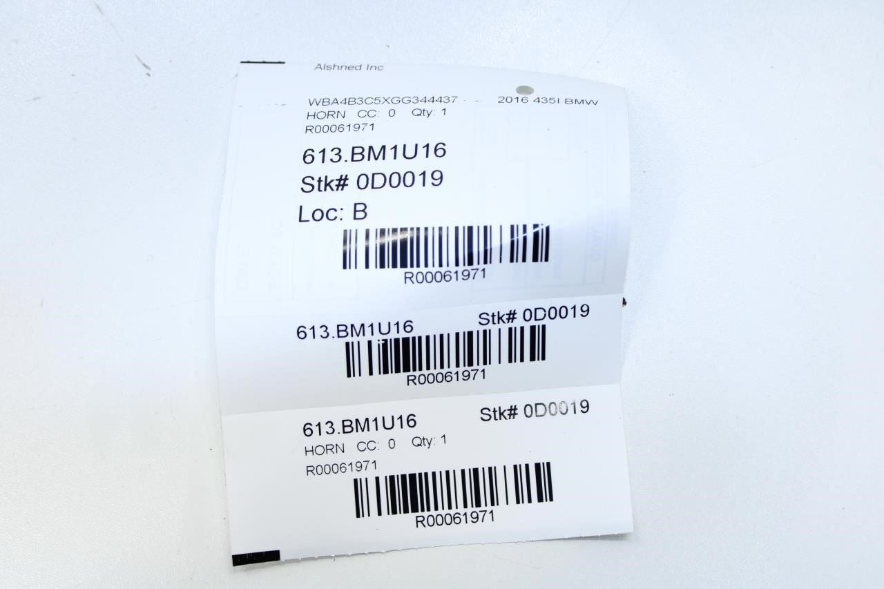 2014-2016 BMW 435I Gran Coupe xDrive Low Note Horn w/ Bracket 7245422-05 OEM - Alshned Auto Parts