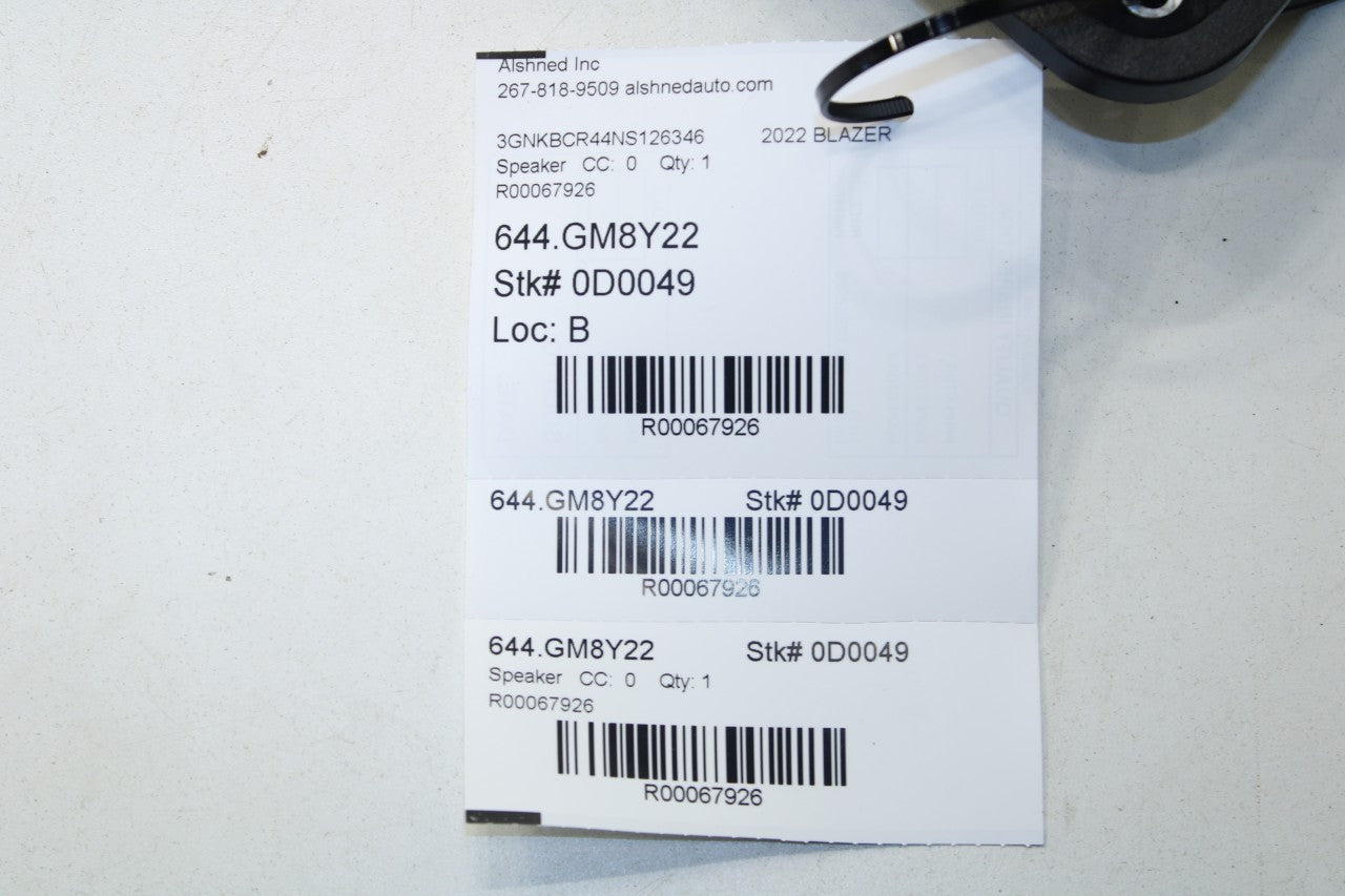 2019-2025 Chevrolet Blazer 2LT Front Right Side Door Audio Speaker 13439502 OEM - Alshned Auto Parts