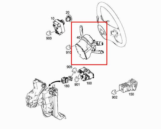 2012-15 Mercedes-Benz ML350 3.5L Steering Column Light Turn Signal Wiper Switch - Alshned Auto Parts