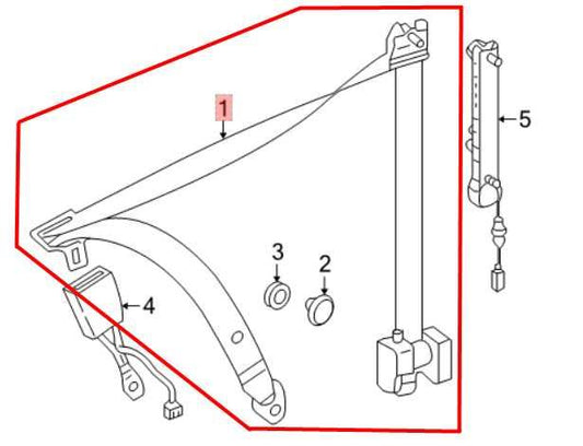 10-13 Mercedes-Benz E350 Sport 4Matic 3.5L Front Right Side Seat Belt Retractor - Alshned Auto Parts