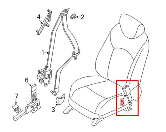 2013-20 Nissan Pathfinder SV Front Driver Left Side Seat Belt Buckle 86843-3TA8A - Alshned Auto Parts