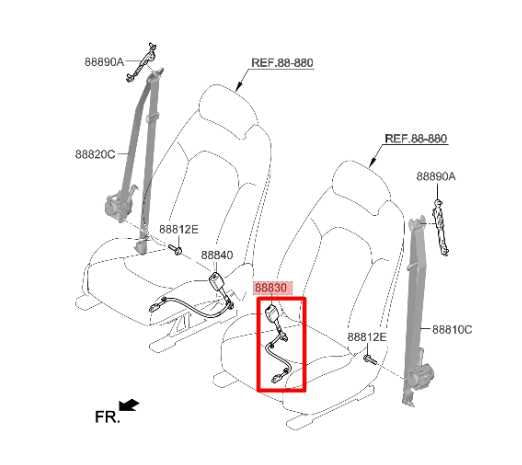 20-22 Hyundai Sonata SE Front Driver Left Side Seat Belt Buckle 88830-L0000 OEM - Alshned Auto Parts