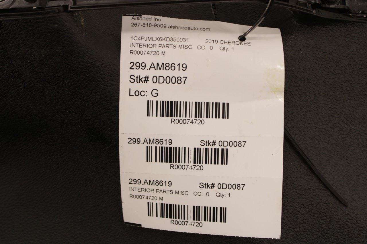 2019-2022 Jeep Cherokee Latitude Rear Liftgate Tailgate Trim Panel 6AV27DX9AE - Alshned Auto Parts