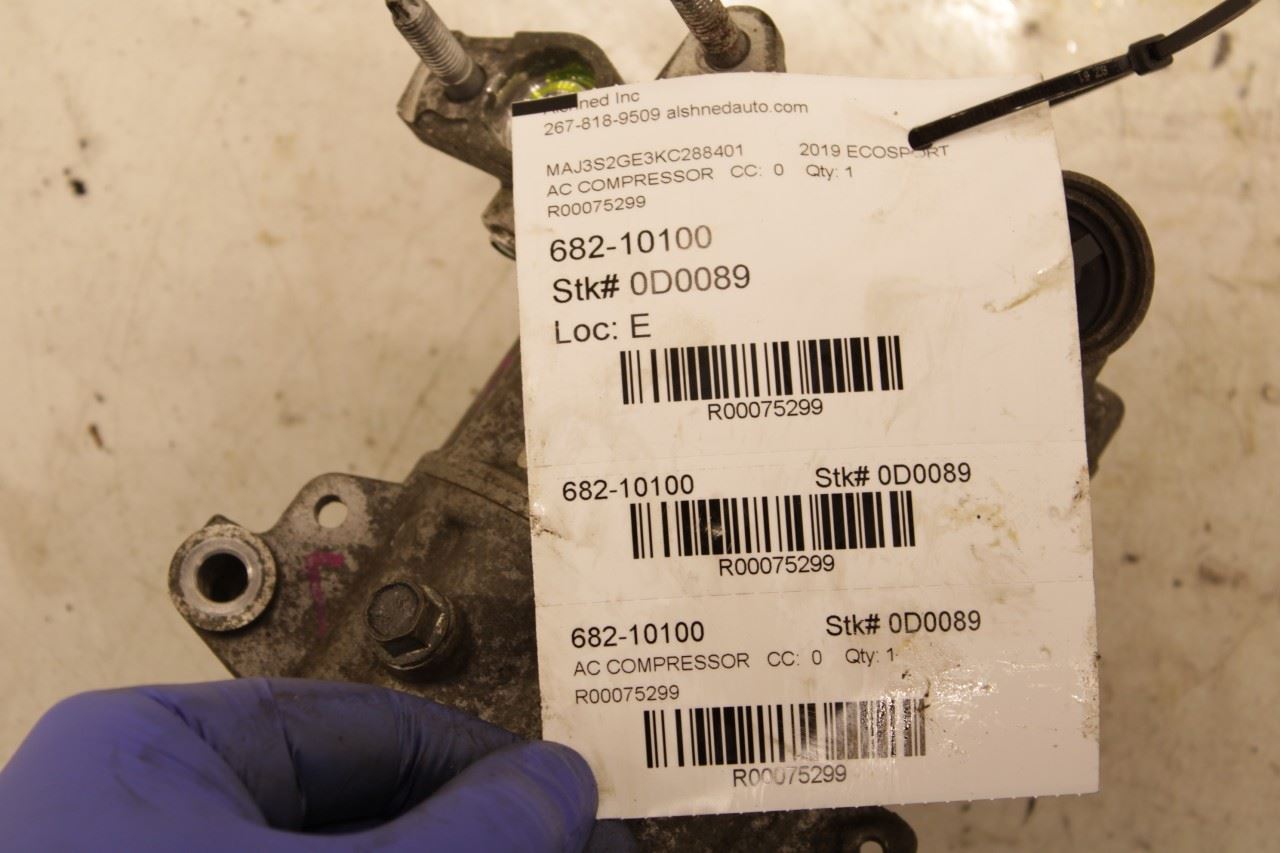 2018-2022 Ford Ecosport SE 1.0L AC Air Conditioner Compressor H1BH-19D629-DA OEM - Alshned Auto Parts