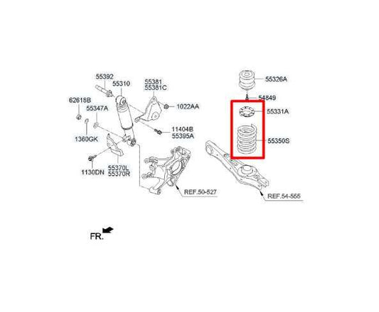 13-15 Kia Sorento EX AWD Rear RH and LH Side Suspension Coil Spring 55335-1U860 - Alshned Auto Parts