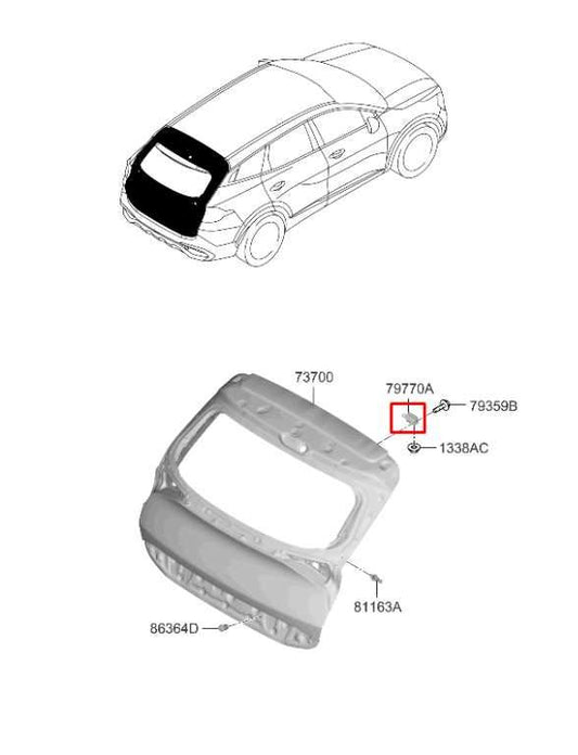 23-25 Kia Sportage Hybrid EX Rear Liftgate Right and Left Hinge Pair 72910-GI000 - Alshned Auto Parts