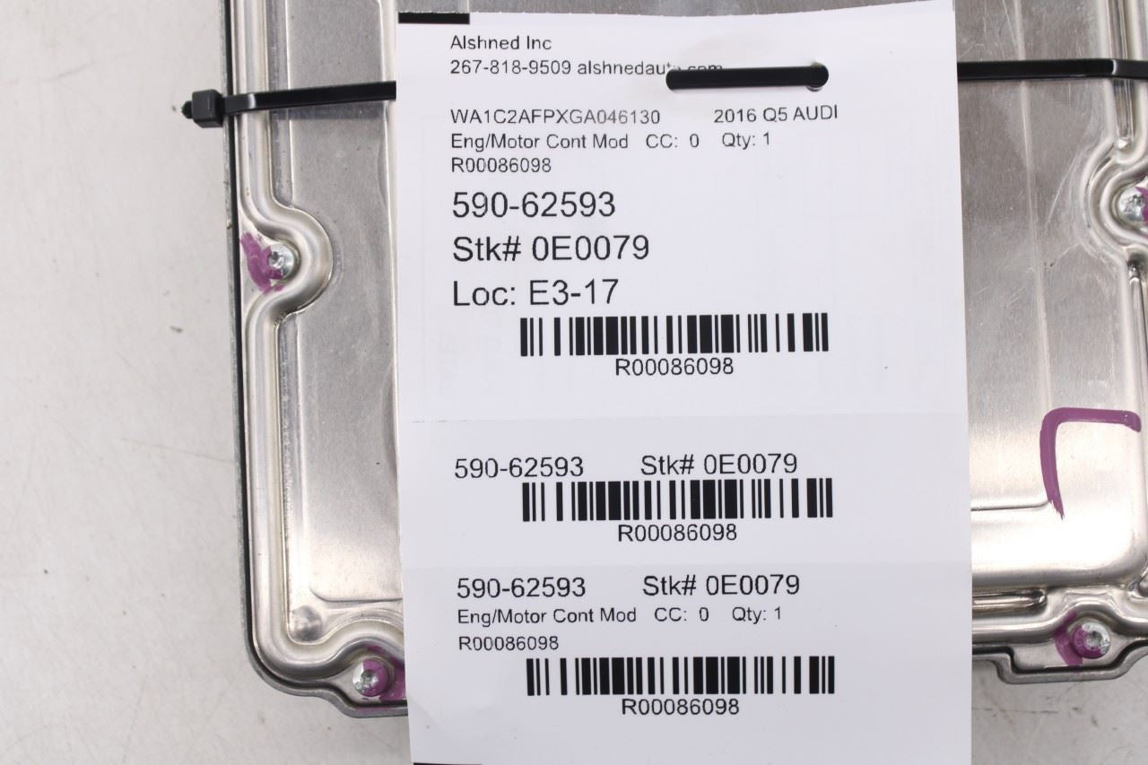 2016-2017 Audi Q5 Premium 2.0L Engine Computer Control Module ECU ECM 8R1907115N - Alshned Auto Parts