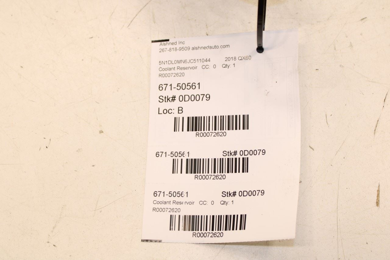 2014-2023 Infiniti QX60 3.5L Radiator Coolant Reservoir Bottle 21710-3KA0A OEM - Alshned Auto Parts