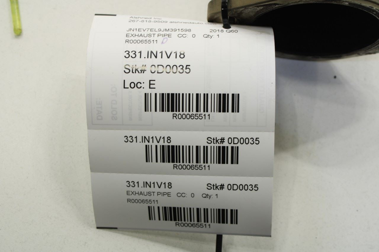 2017-20 Infiniti Q60 Luxe 3.0L AWD Front Exhaust System Pipe 20020-4GF0A *ReaD* - Alshned Auto Parts
