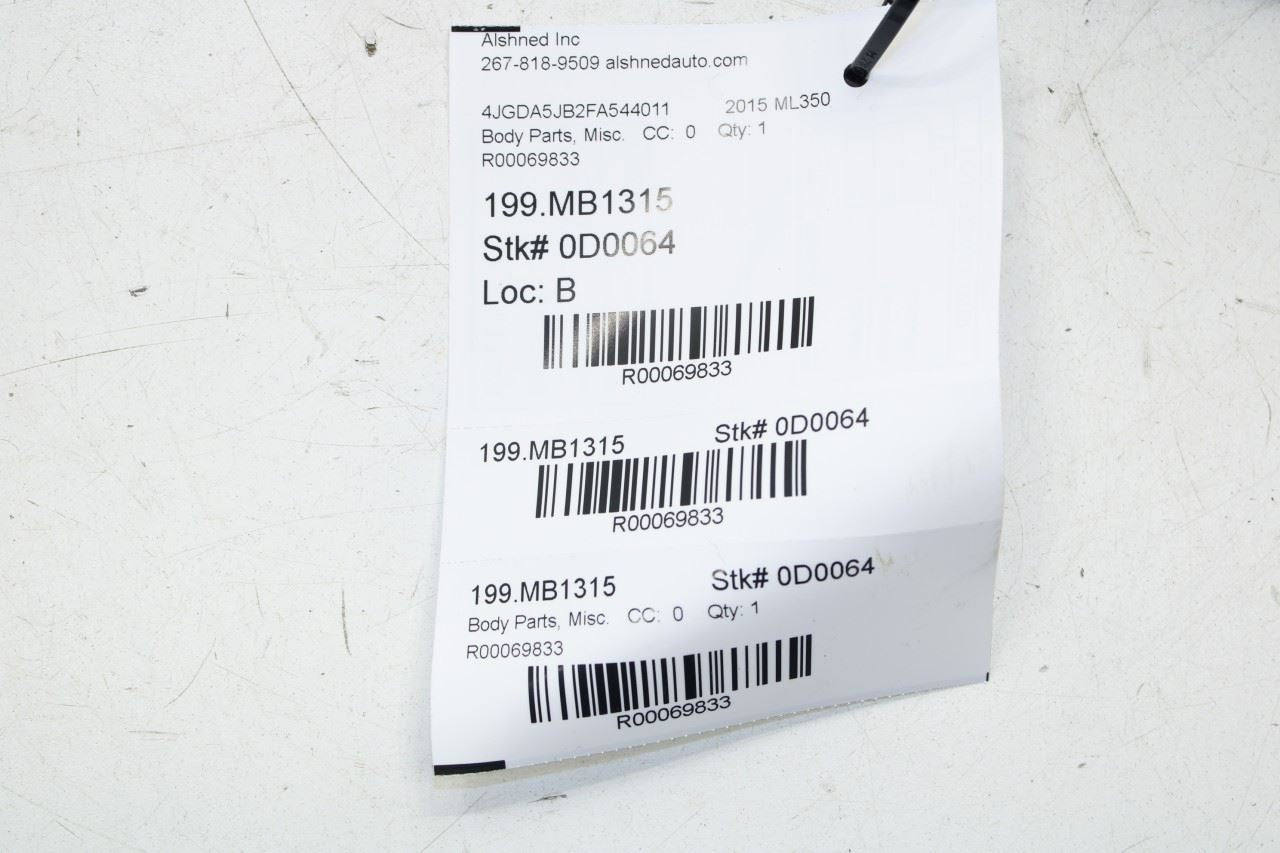 12-15 Mercedes-Benz ML350 Rear Left Door B-Pillar Applique Molding 166-690-05-87 - Alshned Auto Parts