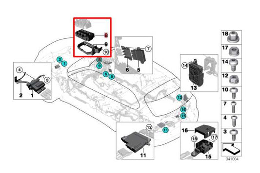 2014-18 BMW X5 xDrive35i 3.0L Front Cabin Power Distribution Fuse Main Relay Box - Alshned Auto Parts
