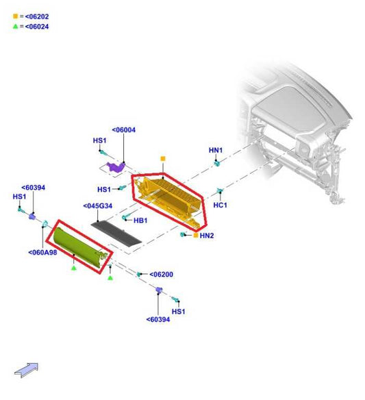 2021-2026 Ford F150 XLT Dash Upper Glove Box Storage Compartment ML3B-1504406-AF - Alshned Auto Parts