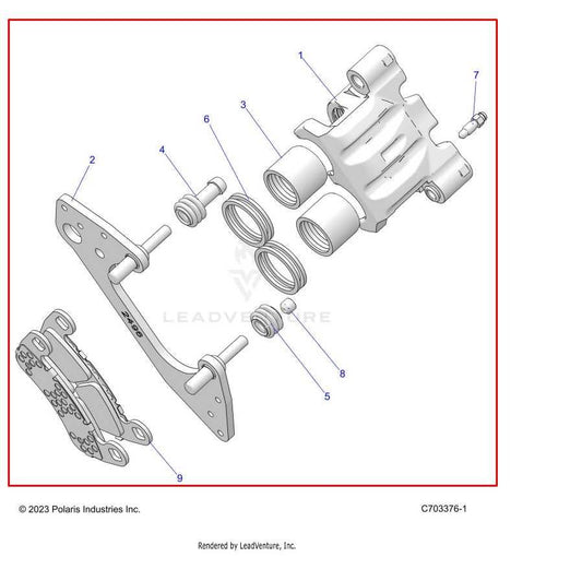 2024-2025 Polaris RZR XP 1000 Ultimate Front Left Driver Side Brake Disc Caliper - Alshned Auto Parts