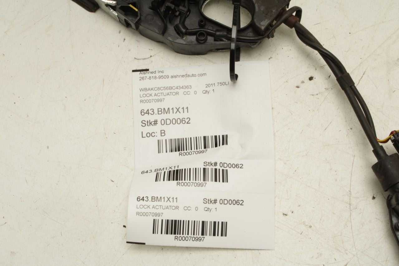 2010-2015 BMW 750Li xDrive Rear Right Side Door Lock Latch Actuator 51227185688 - Alshned Auto Parts