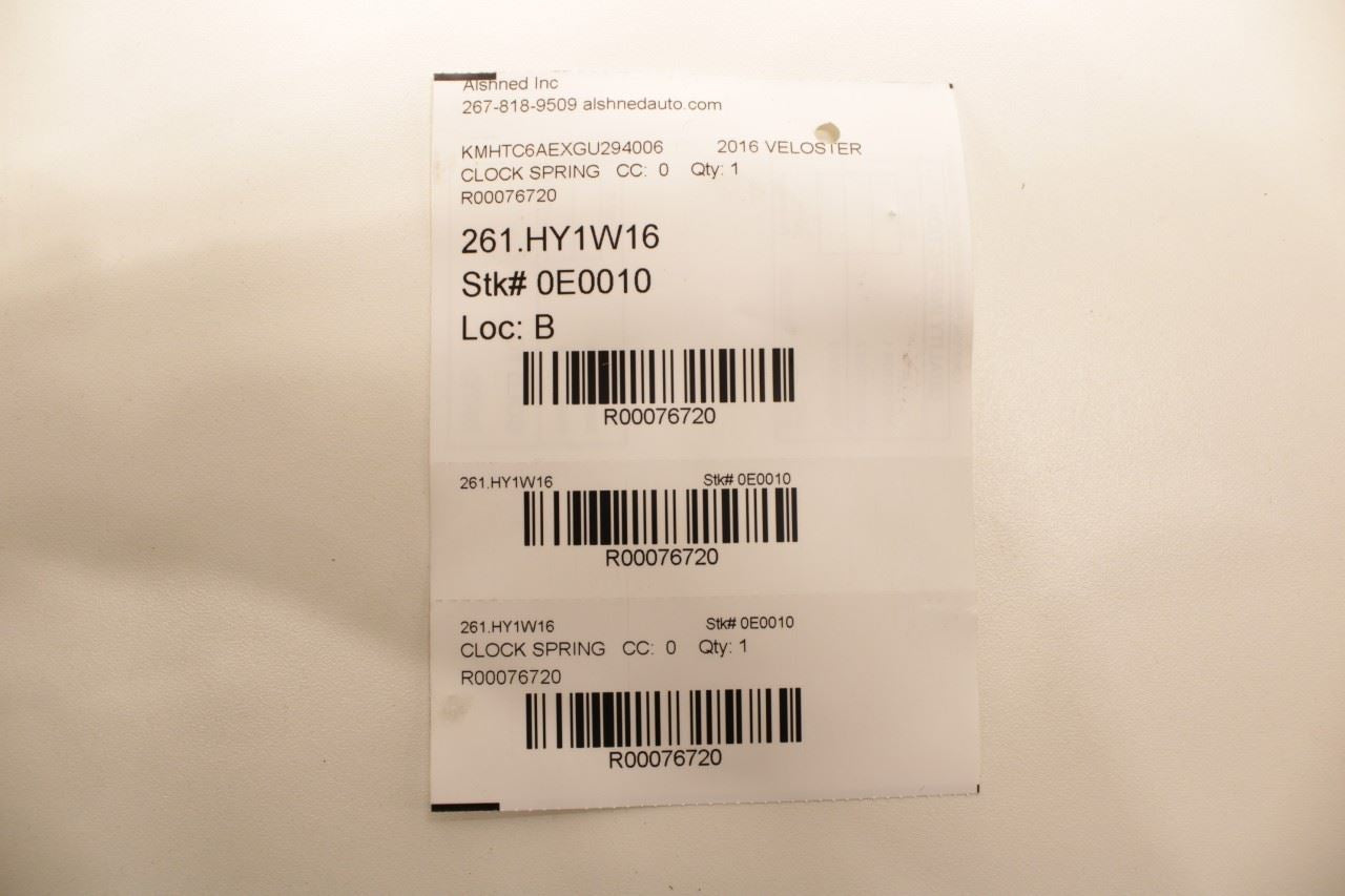 2011-2017 Hyundai Veloster Turbo 1.6L FWD Steering Wheel Clock Spring w/ Cable - Alshned Auto Parts