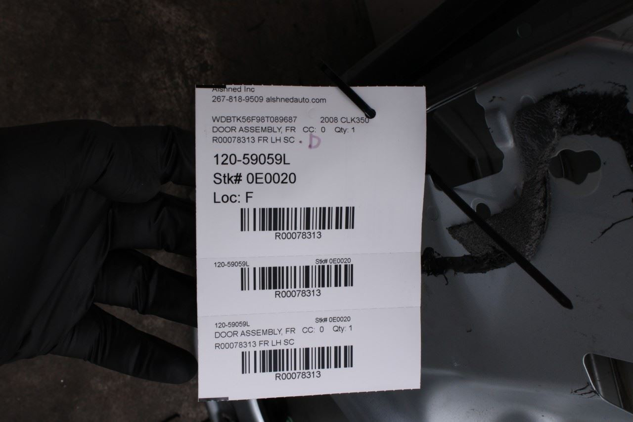 06-09 Mercedes-Benz CLK 350 2Dr Front Left Door Shell Panel 2097200105 OEM *ReaD - Alshned Auto Parts