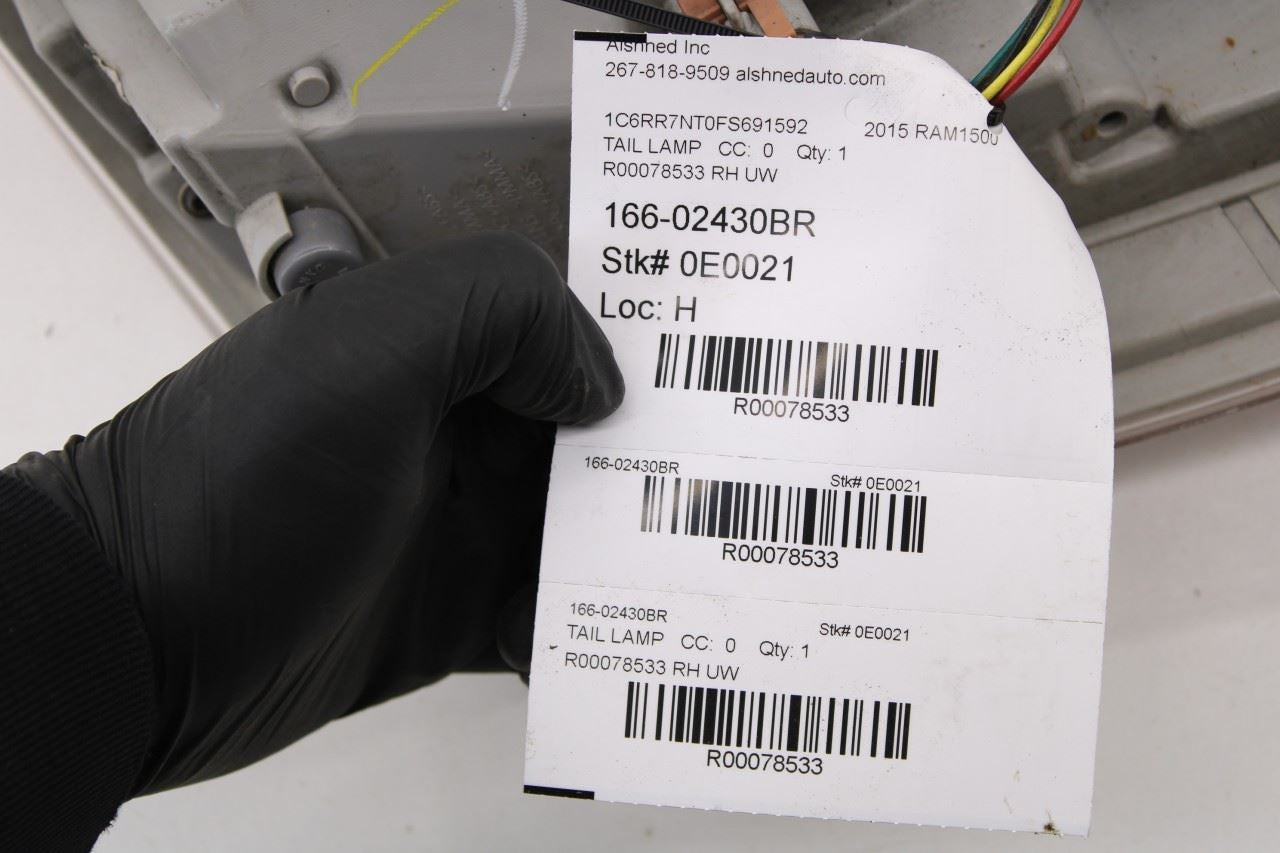 2013-2018 RAM 1500 Laramie Rear Right Passenger Side Tail Light Lamp 68093078AC - Alshned Auto Parts