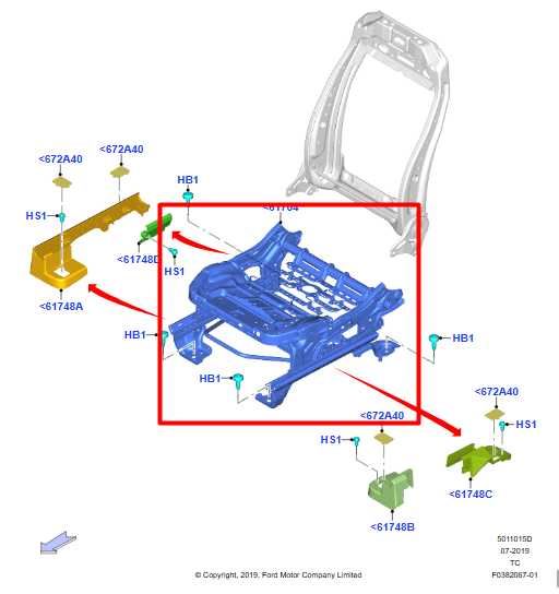 20-25 Ford Escape SEL 2.0L AWD Front Seat Passenger Right Side Lower Track Frame - Alshned Auto Parts